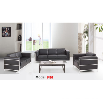 Moden Mueble de recepción de oficina de cuero Sofá comercial seccional (F86-3)